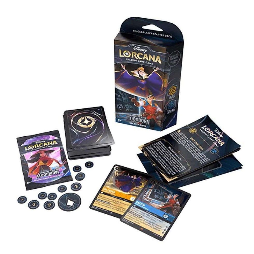 Disney Lorcana Rise Of The Floodborn Starter Deck (Amber &amp; Sapphire)