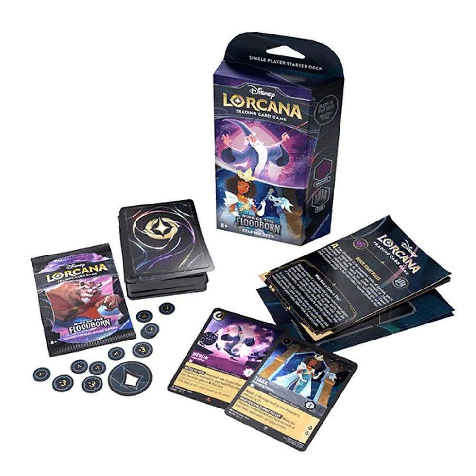 Thumbnail: Disney Lorcana Rise Of The Floodborn Starter Deck (Amethyst &amp; Steel)