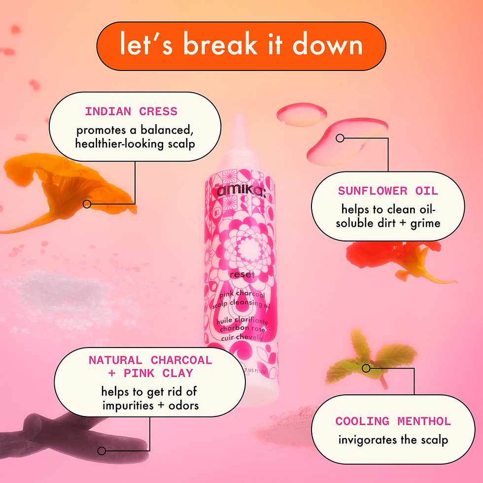 Thumbnail: Amika Reset Pink Charcoal Scalp Cleanse Oil