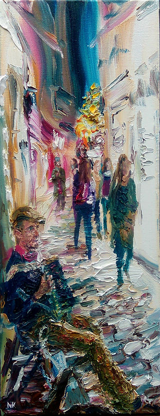 Accordionist Montmartre art