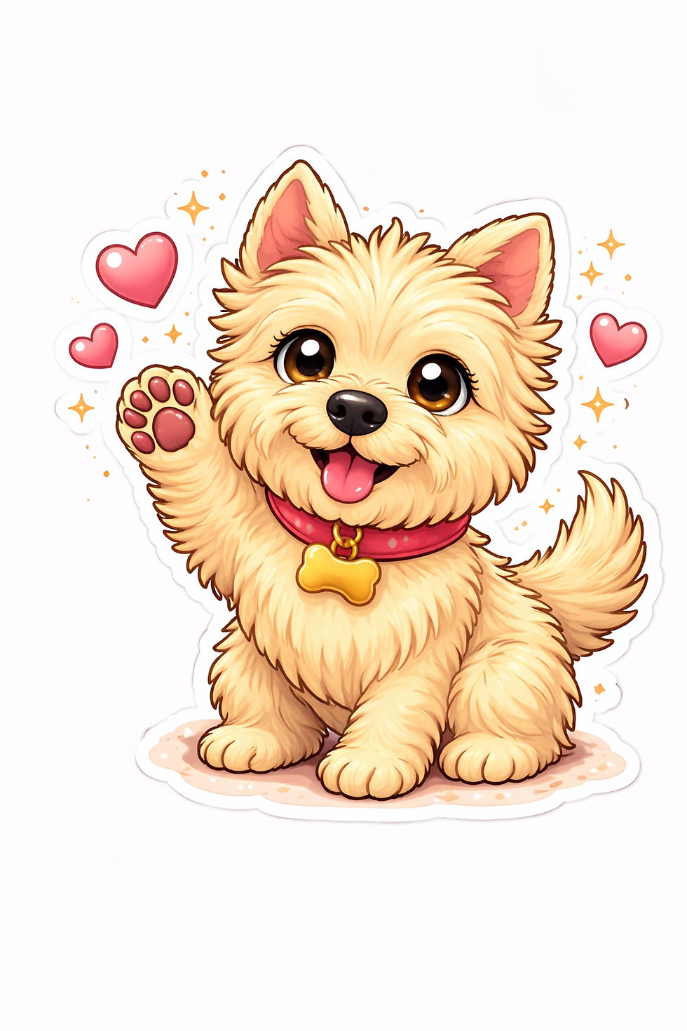 Thumbnail: Cairn Terrier Kawaii Sticker Set 
