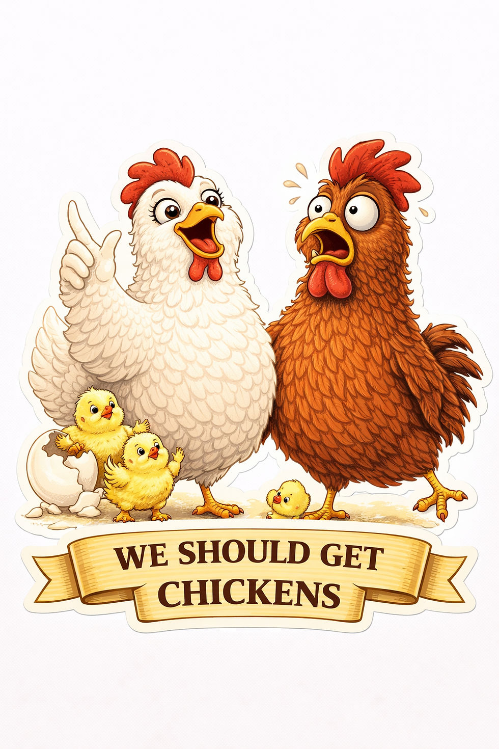 Thumbnail: Funny Farm Animal Sticker Set | Cute Couple Humor Stickers