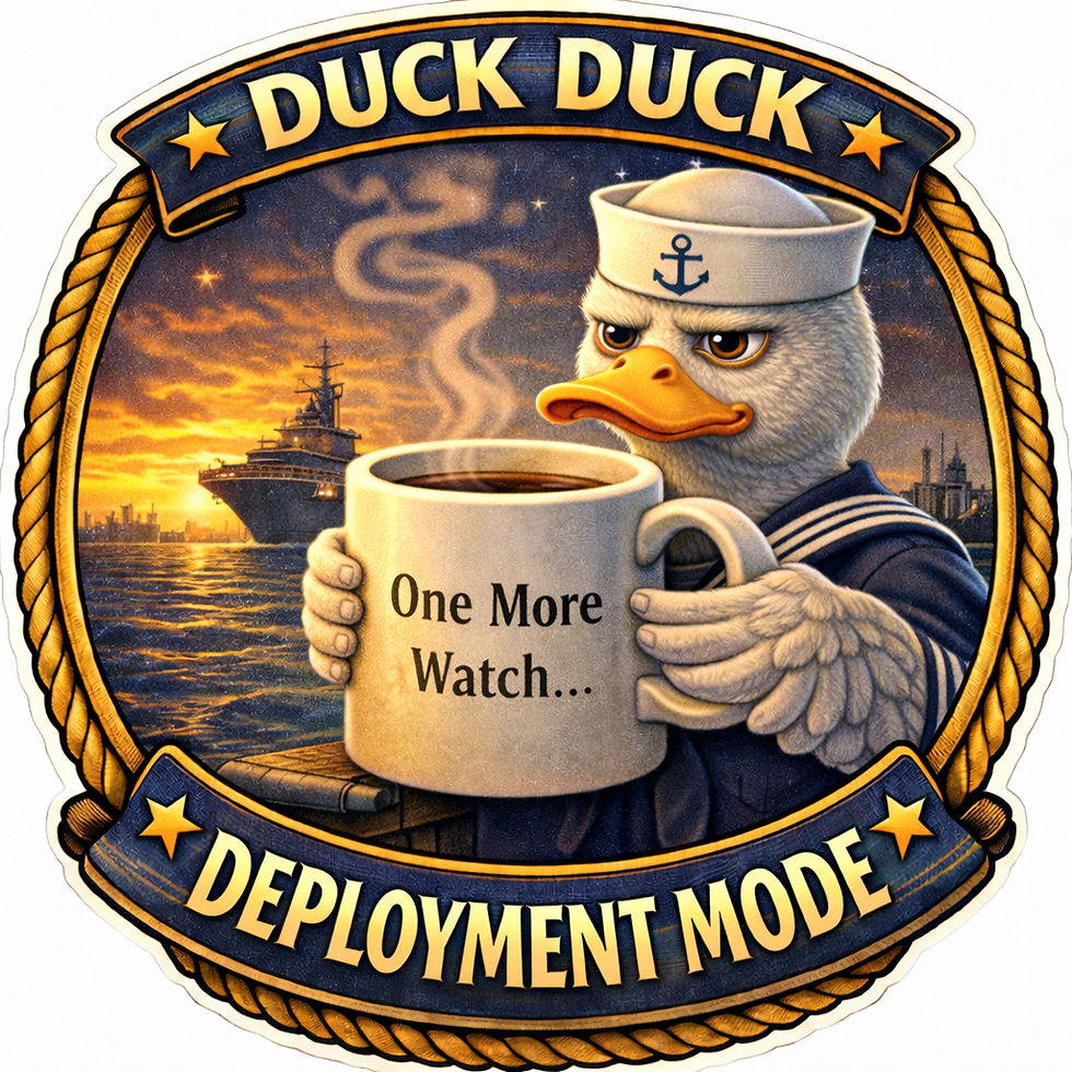 Thumbnail: Duck Duck Navy Sticker Set – Funny Navy Sailor Duck Stickers