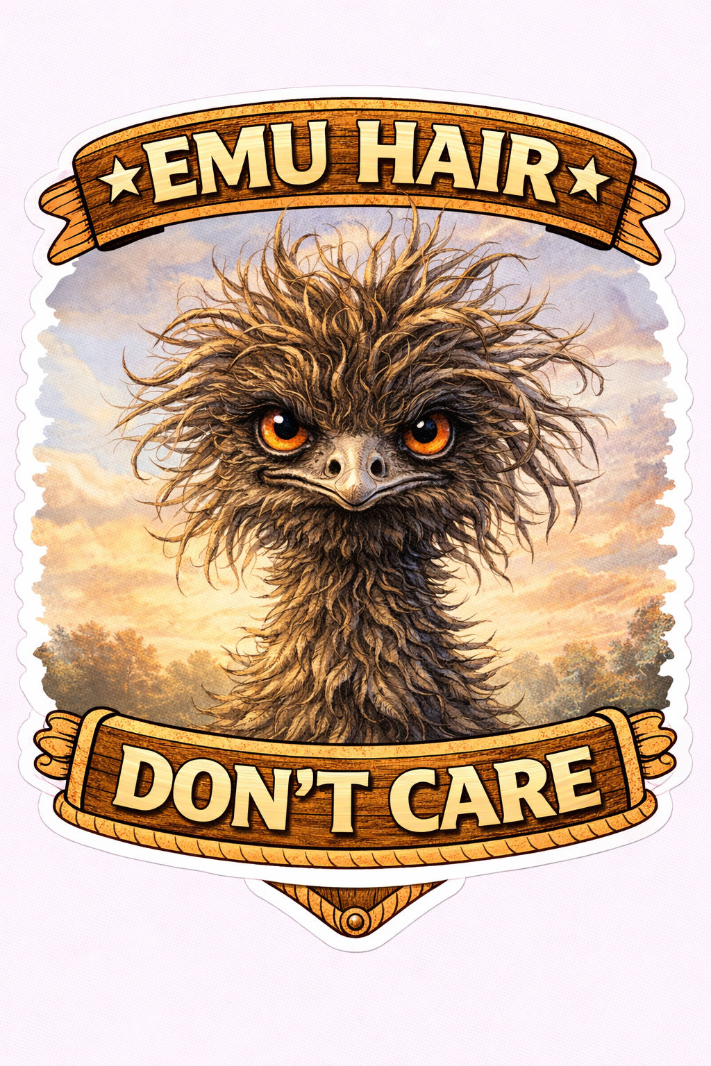 Funny Emu Sticker Set | Emu Lover Stickers | Farm Animal Humor | Emu War 1932 |
