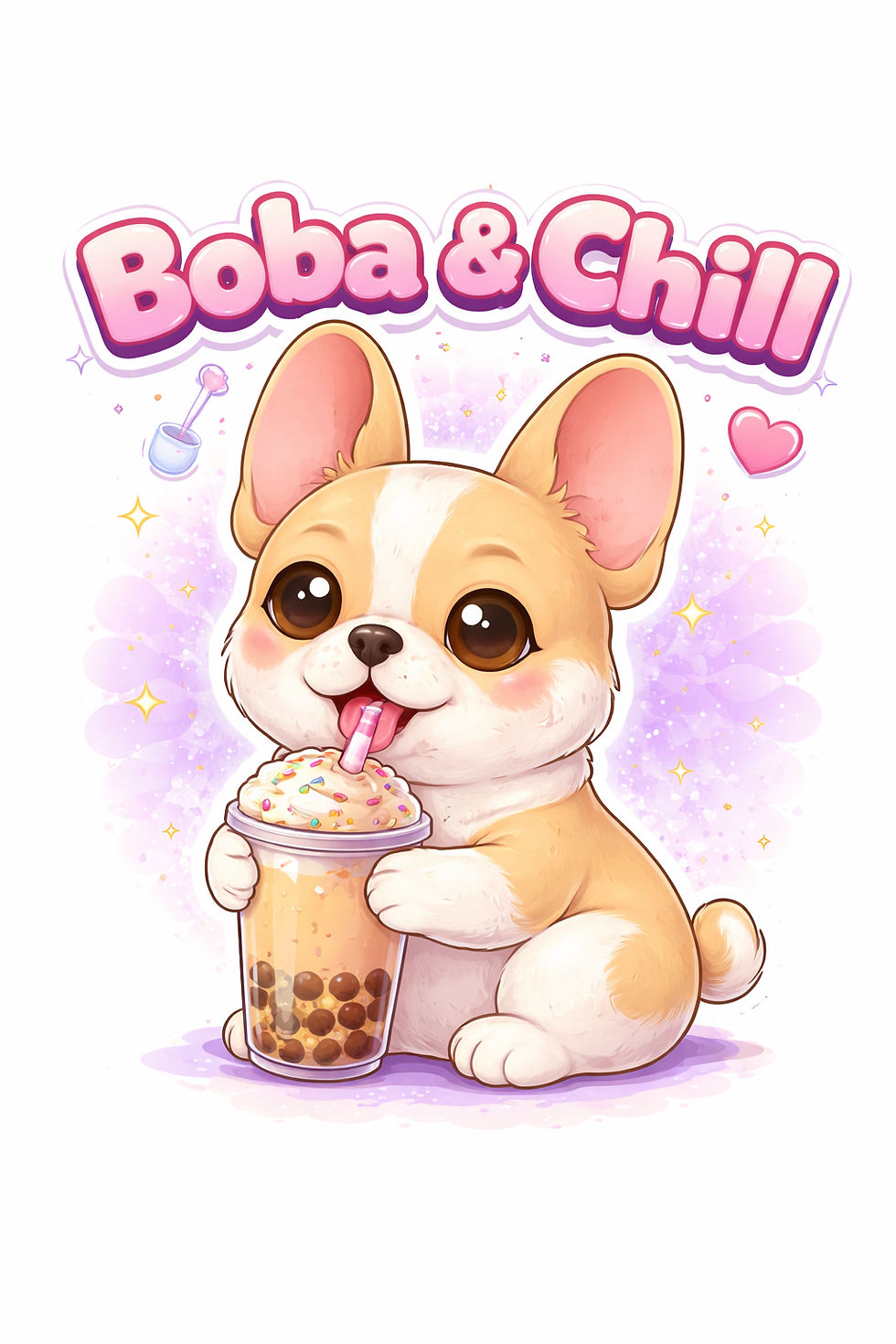 Thumbnail: Frenchie Bulldog Kawaii Sticker Set