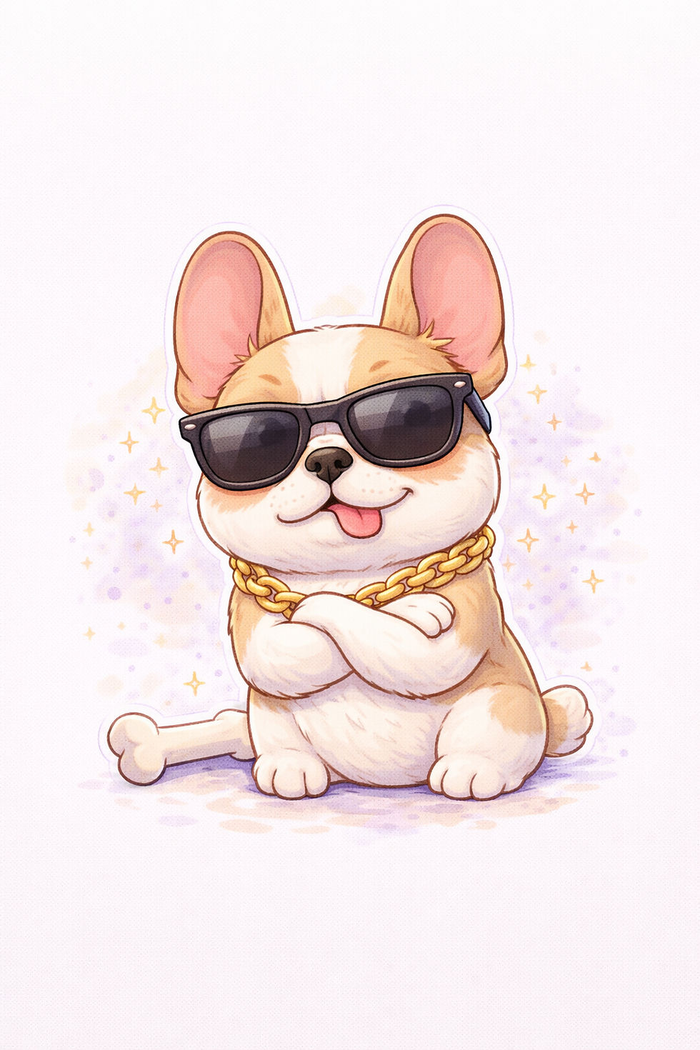 Thumbnail: Frenchie Bulldog Kawaii Sticker Set