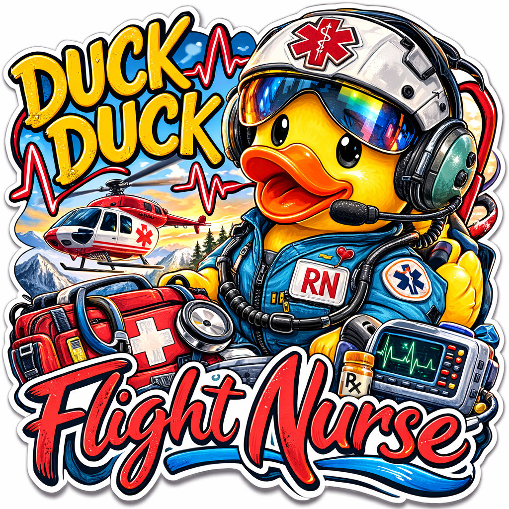 Duck Duck Nurse Stickers