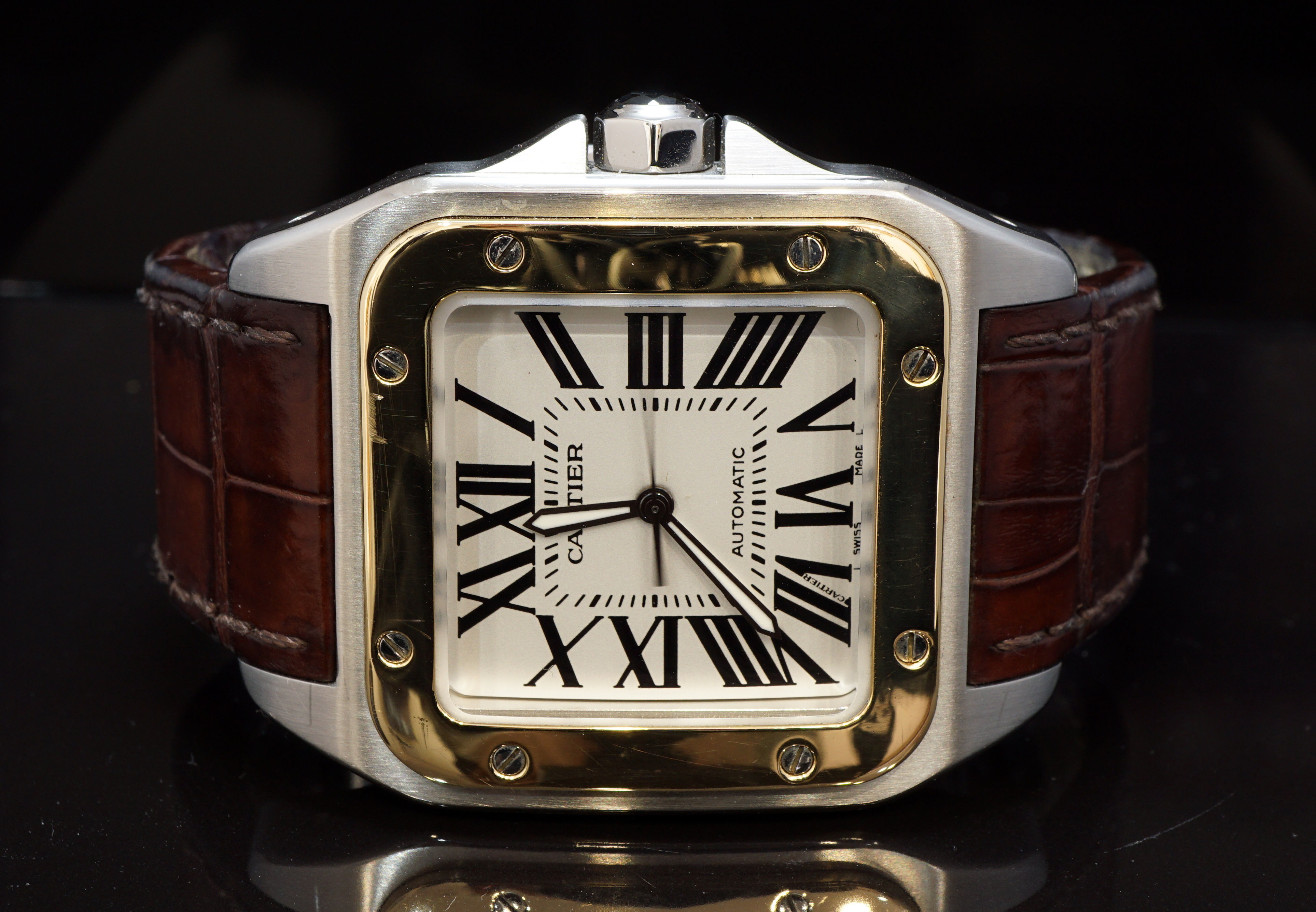 CARTIER 2013 Santos 100XL, Steel & Gold, W20072X7, Box & Papers