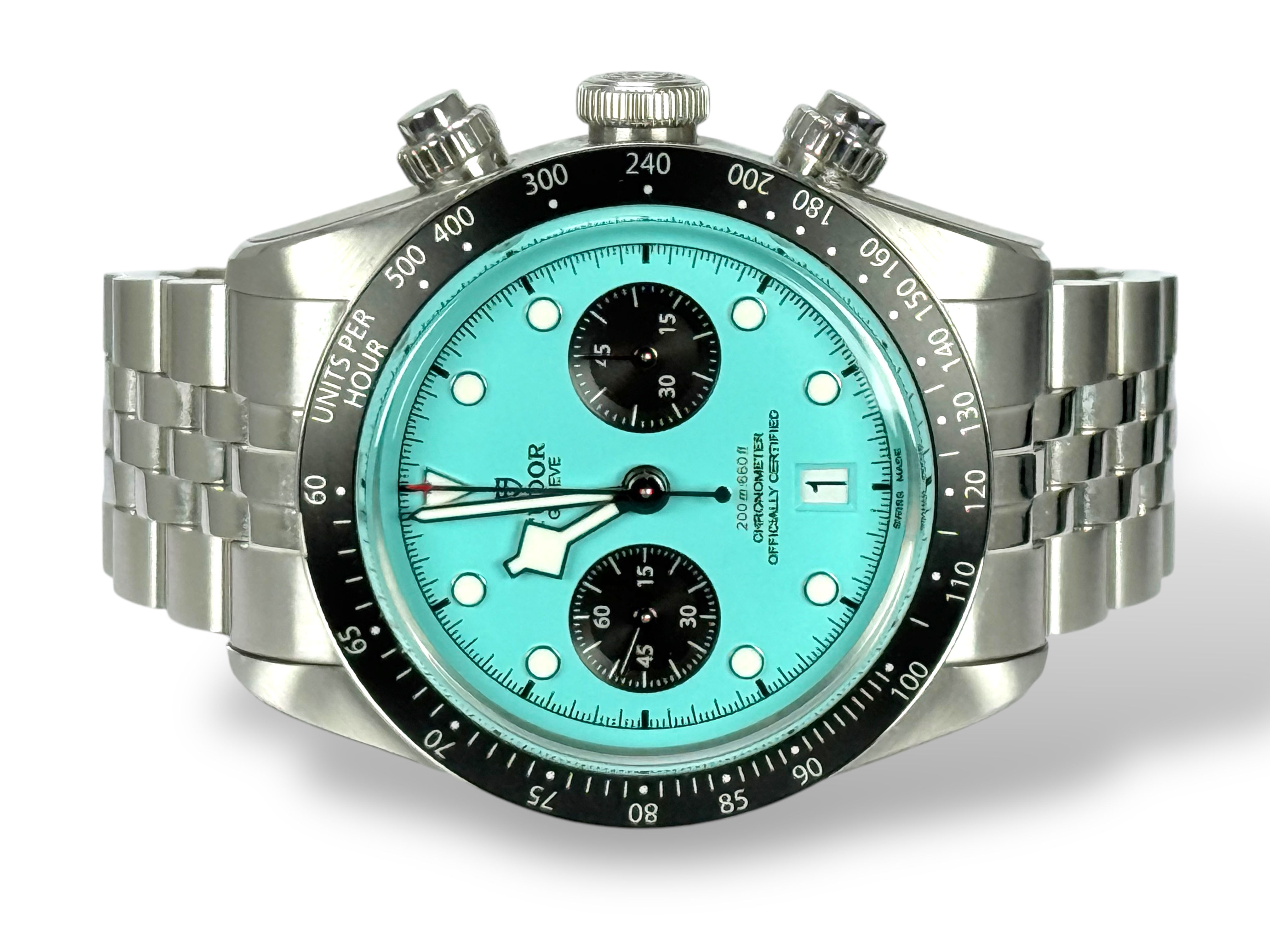 TUDOR 2025 Black Bay Chronograph "Flamingo", 79360N, Box & Papers