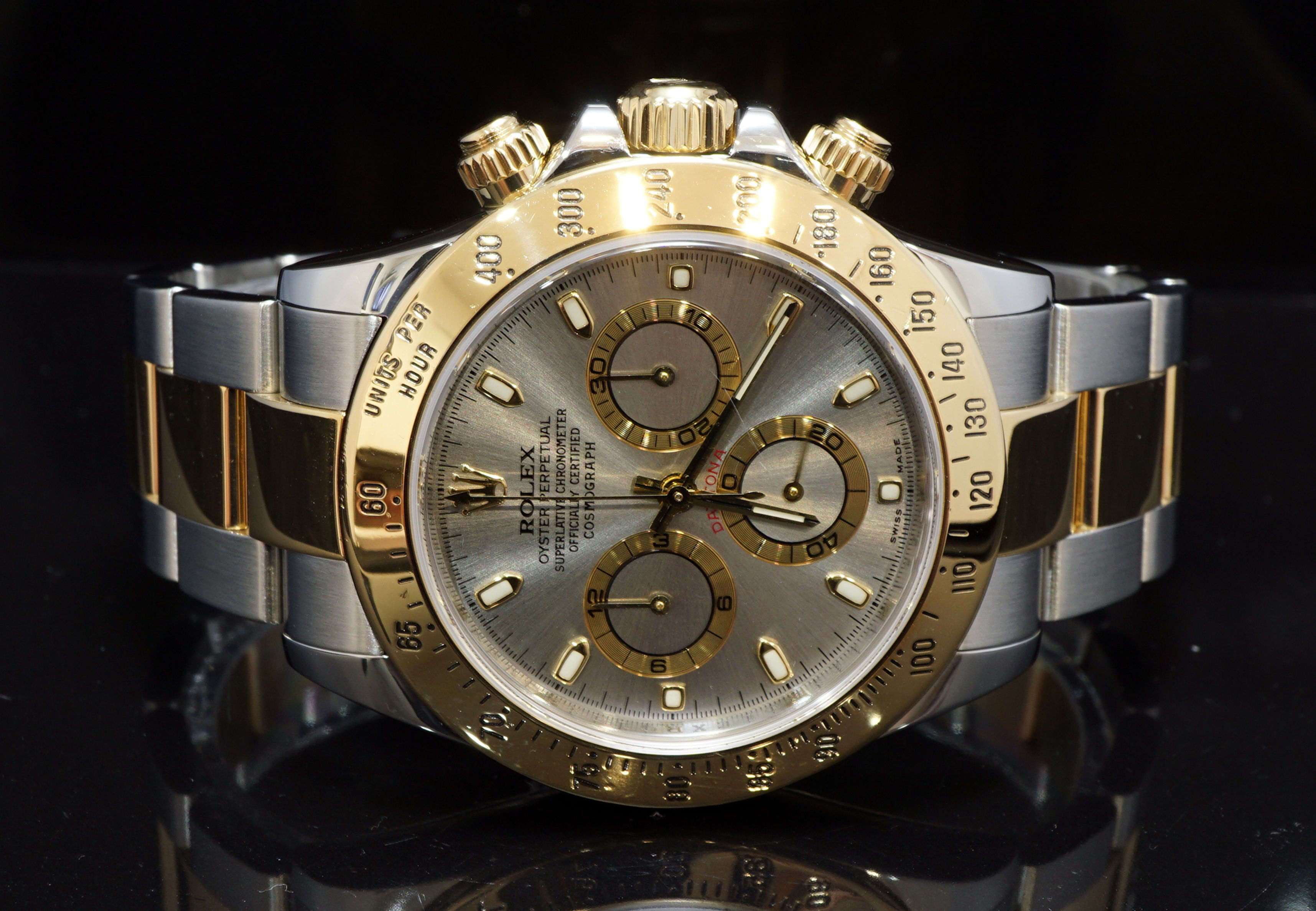 ROLEX 2008 Daytona, Steel & Gold, 116523, Rhodium Dial, Boxed