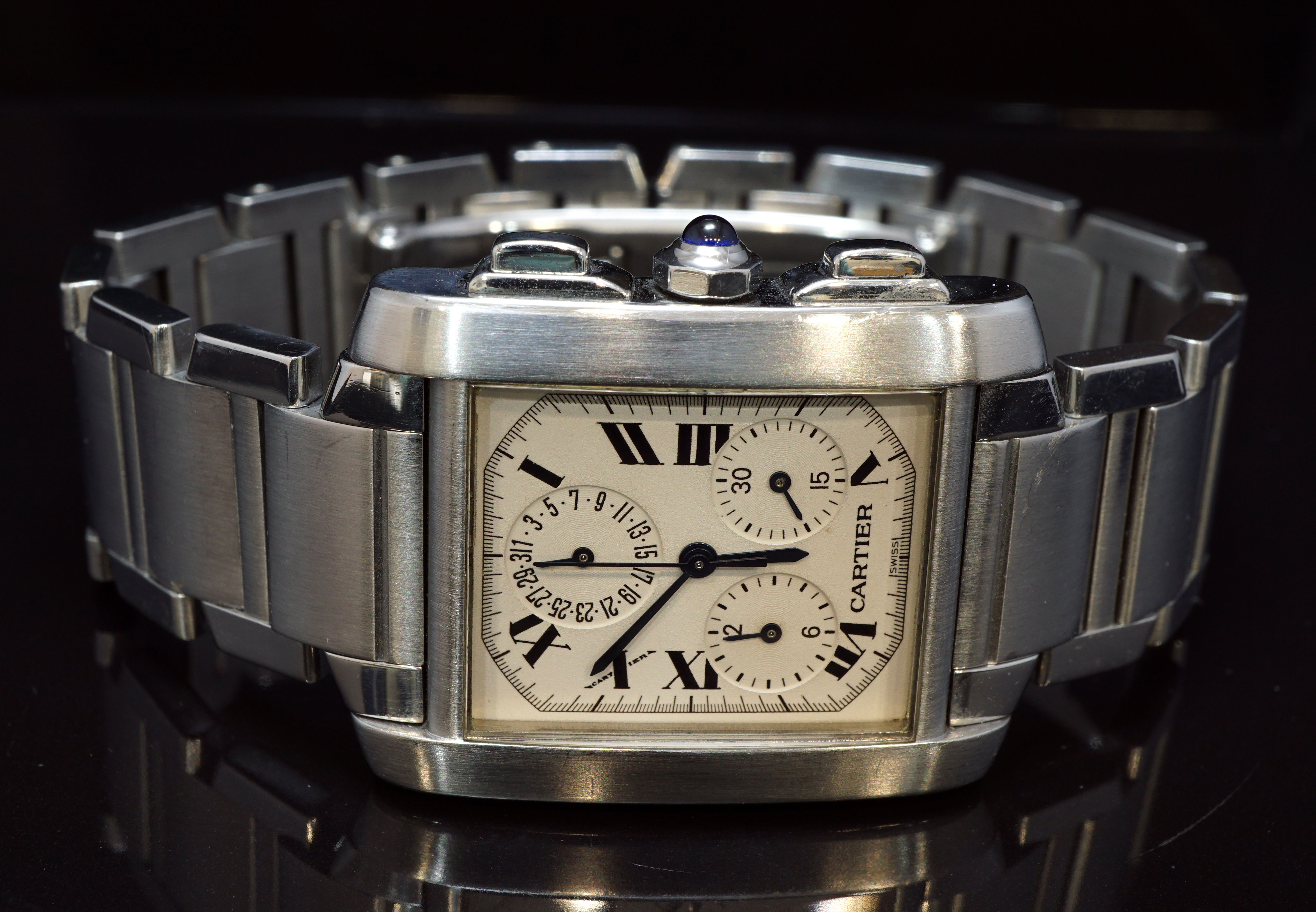 CARTIER Tank Francaise Chronoflex, Steel, 2303
