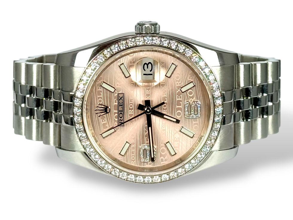 ROLEX 2011+ Datejust 36, 116244, Factory Diamond Bezel & Dial, Boxed