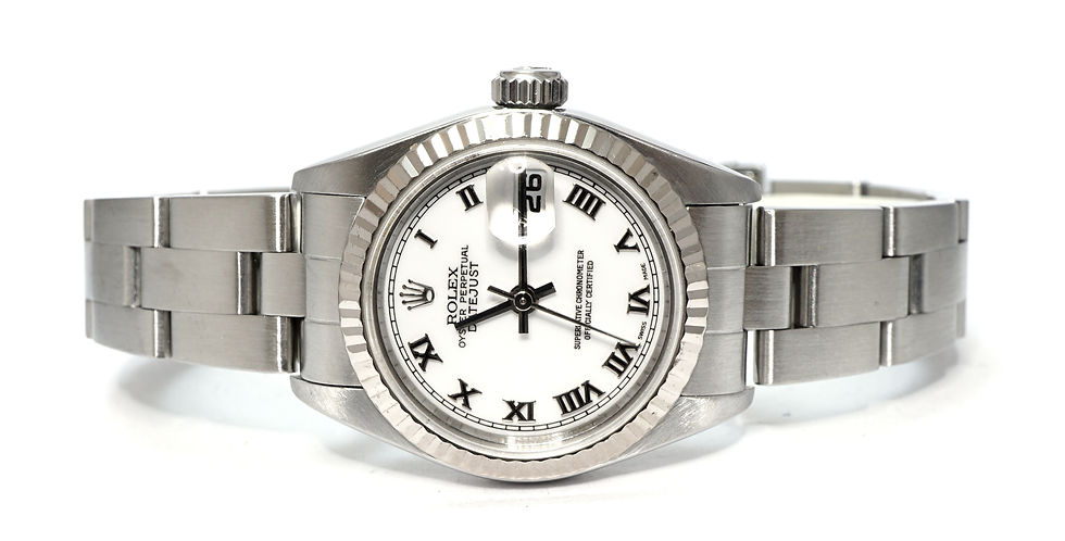 ROLEX 2003 Datejust 26, 79174, White Roman, Oyster Bracelet, Box & Papers