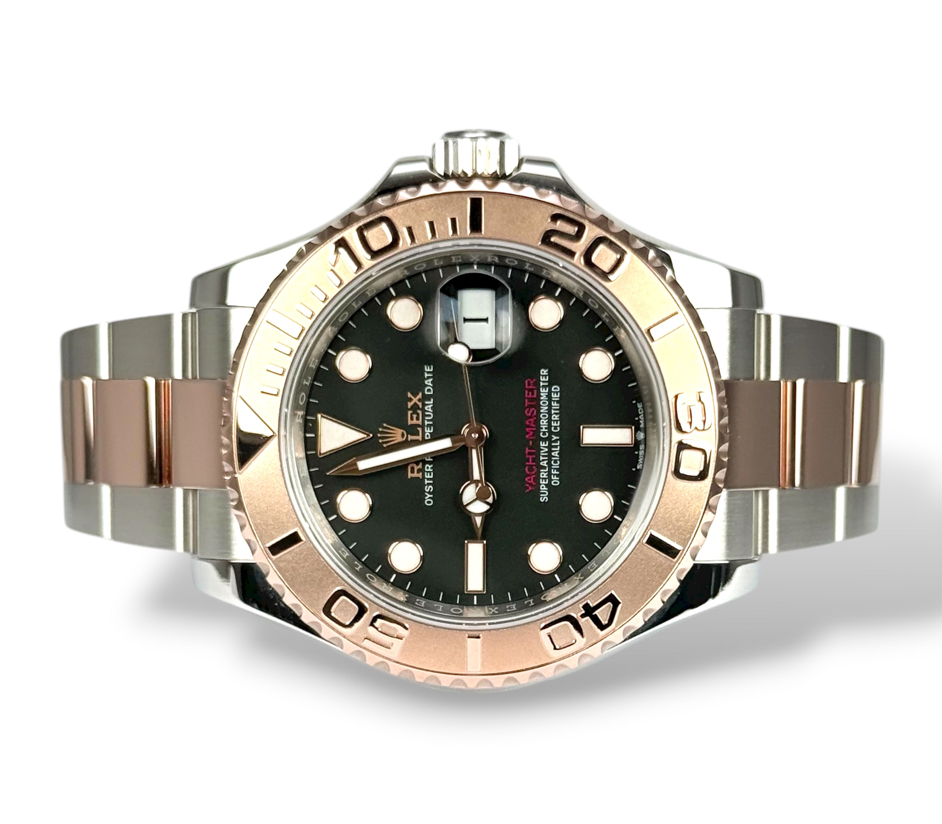 ROLEX 2023 Yacht-Master 40, 126621, Steel & Rose, Black Dial, Box & Papers