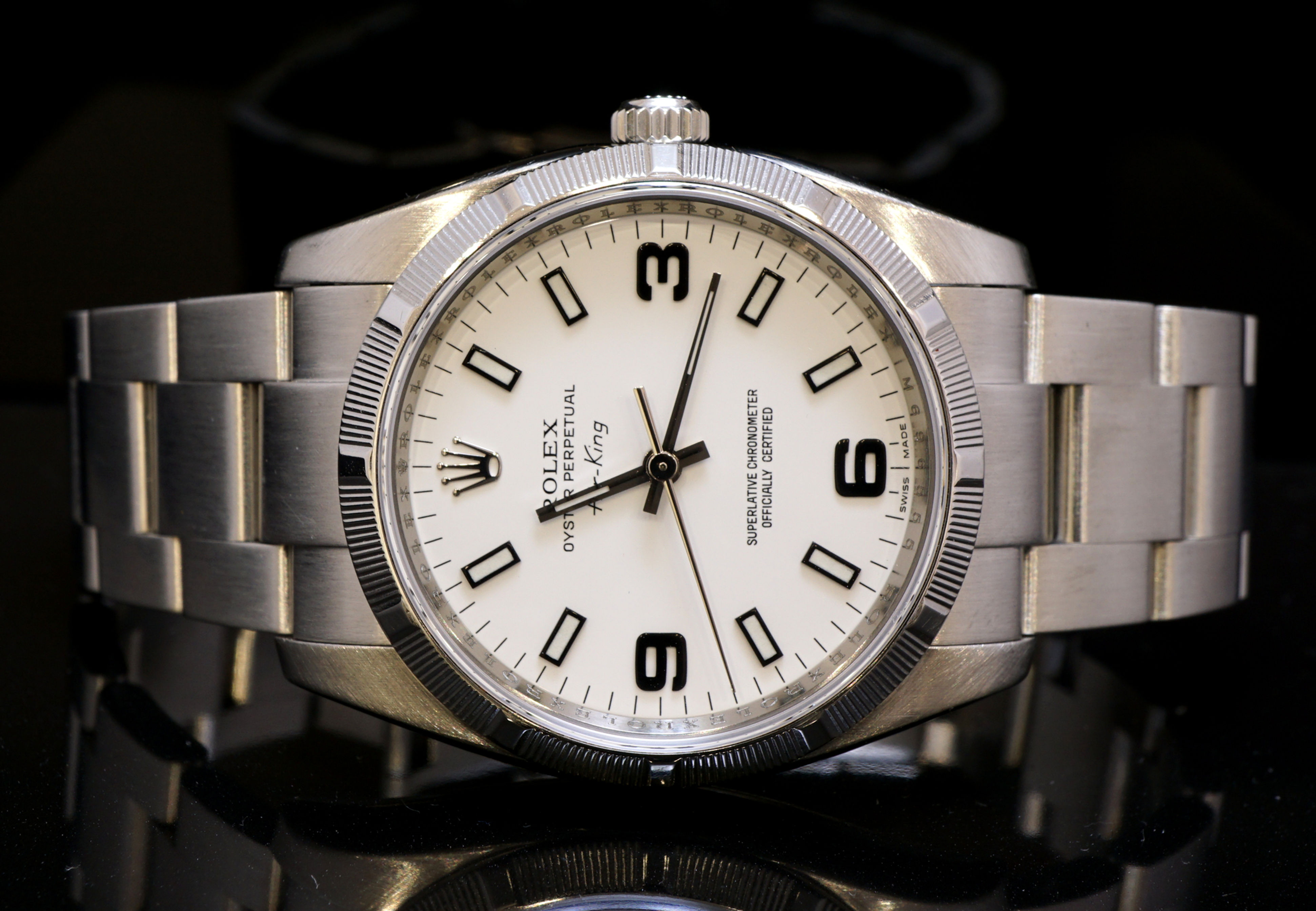 ROLEX 2010 Air-king 114210, MINT, Box & Papers