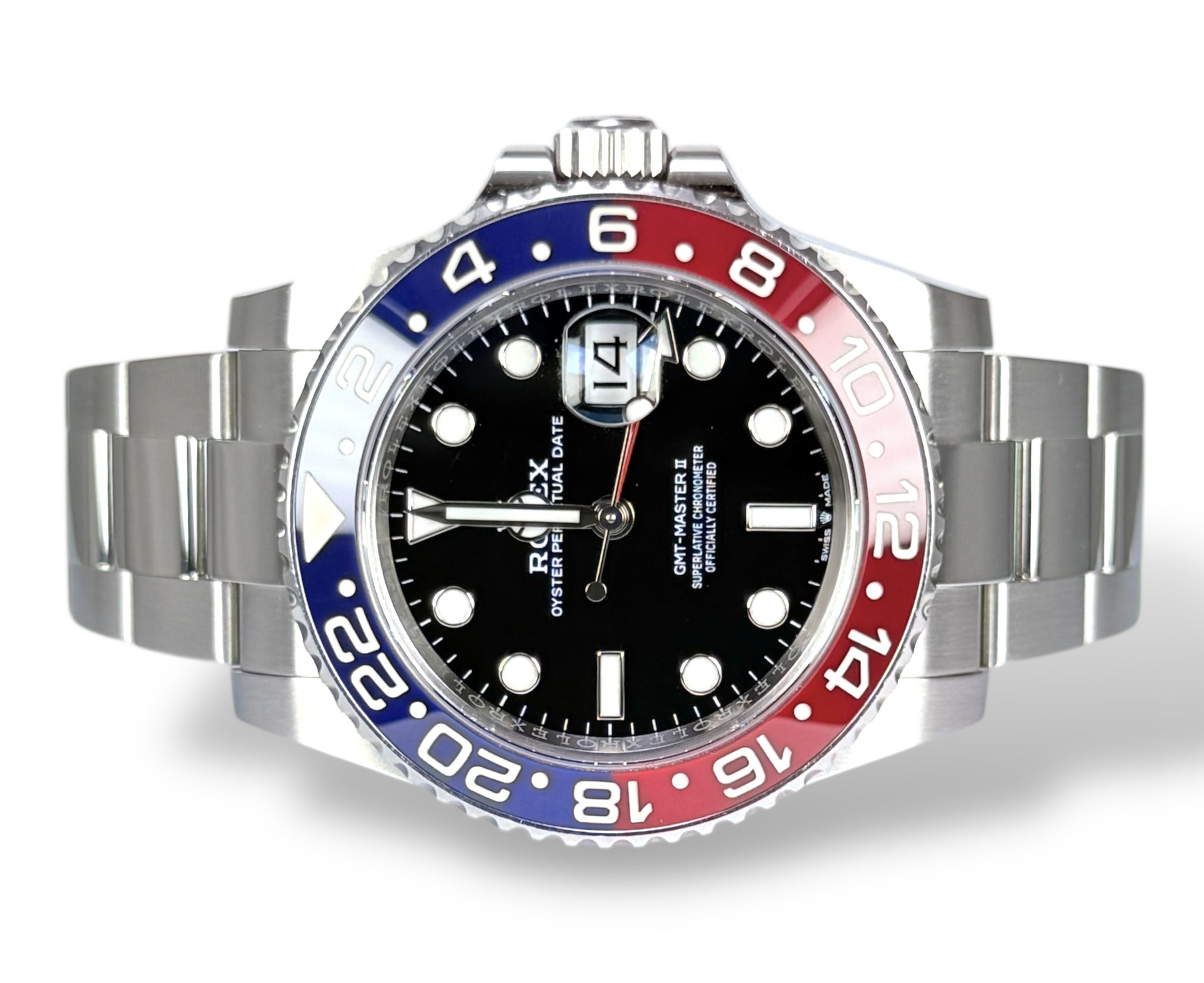 ROLEX 2022 GMT Master II "Pepsi", 126710BLRO, Oyster, Box & Papers