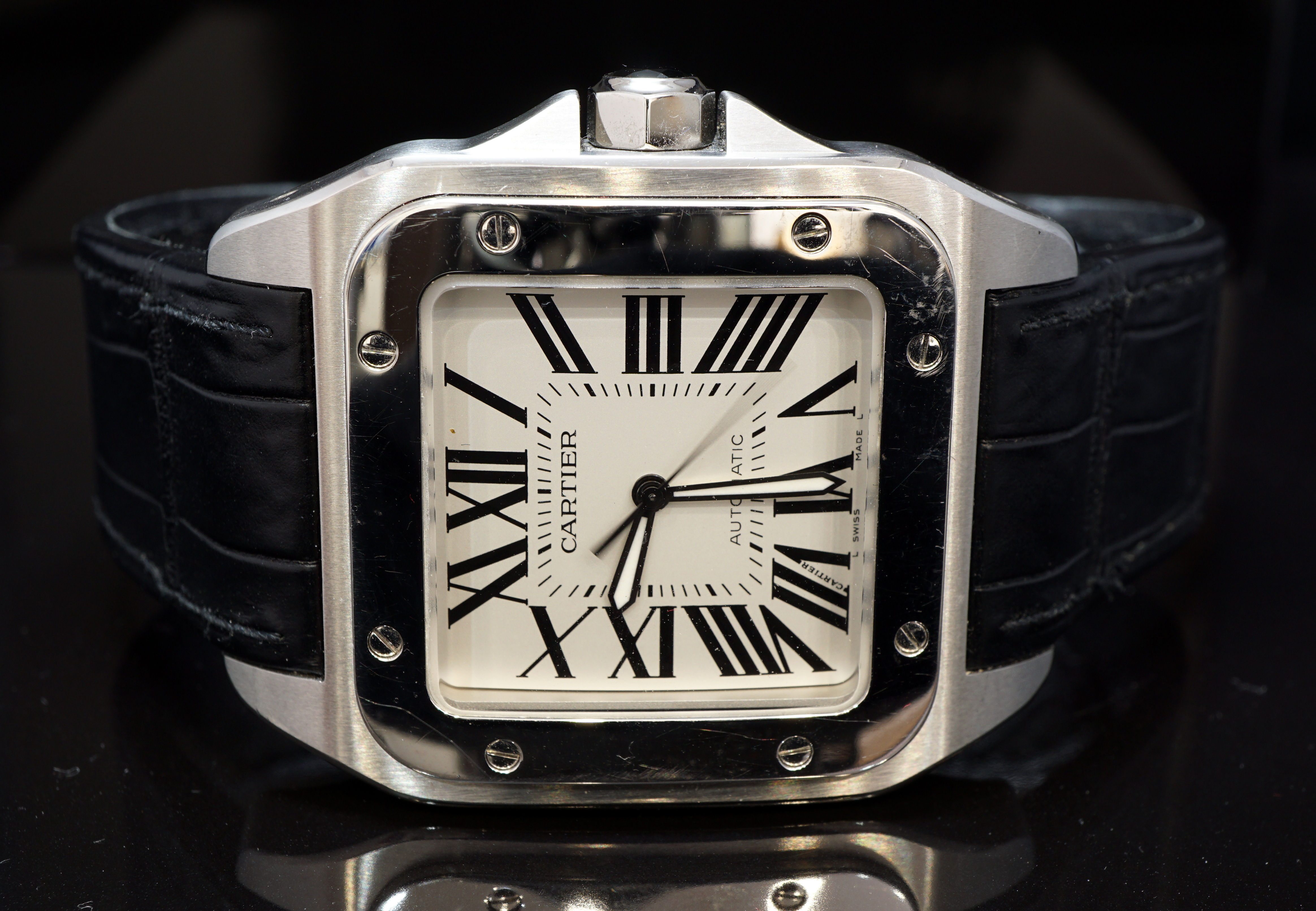 CARTIER 2016 Santos 100XL, 3774, Steel, Box & Papers