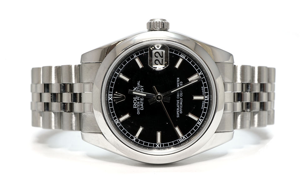 ROLEX 2011 Datejust 31, 178240, Black baton, Jubilee, Serviced, Box & Papers