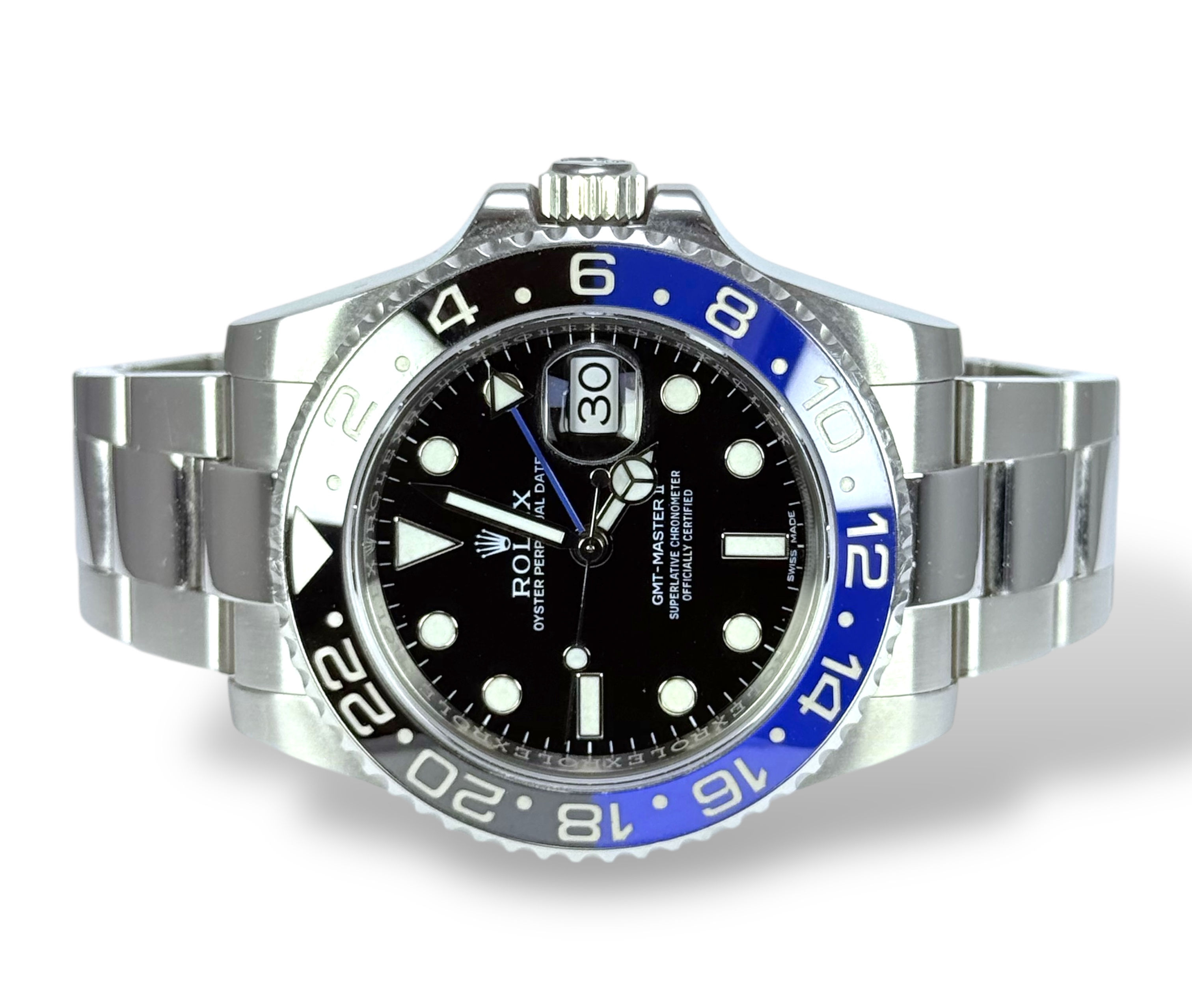 ROLEX 2014 GMT Master II "Batman", 2022 Rolex Service, Box & Papers