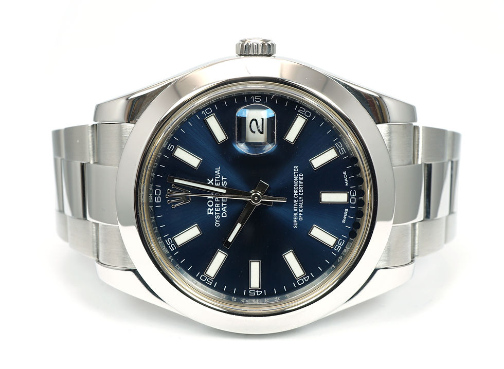 ROLEX 2016 Datejust II, 116300, Blue Baton, 41mm, Box & Papers