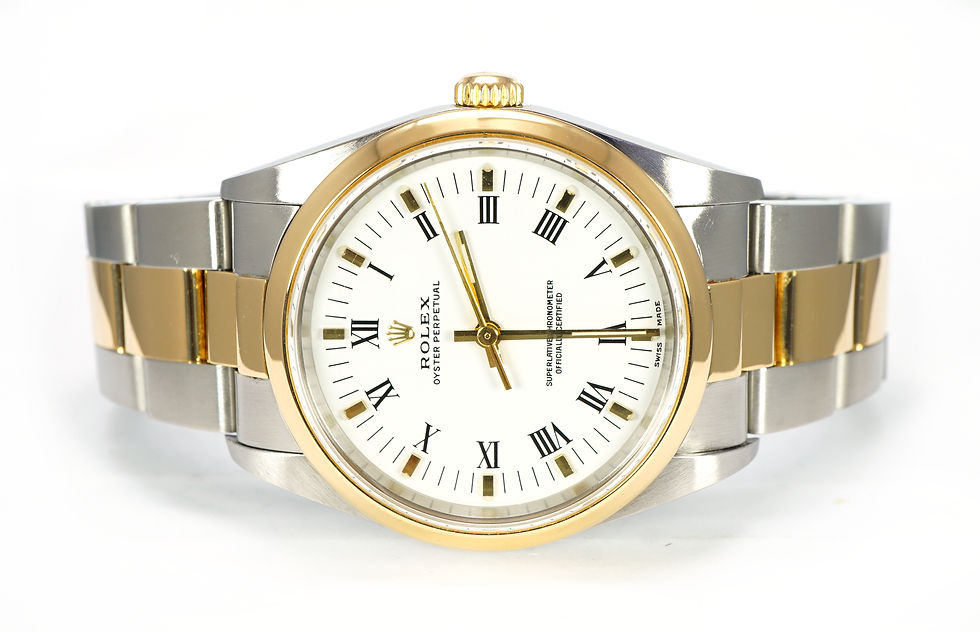 ROLEX 2005 Oyster Perpetual 34, 14203M, Steel & Gold, Box & Papers