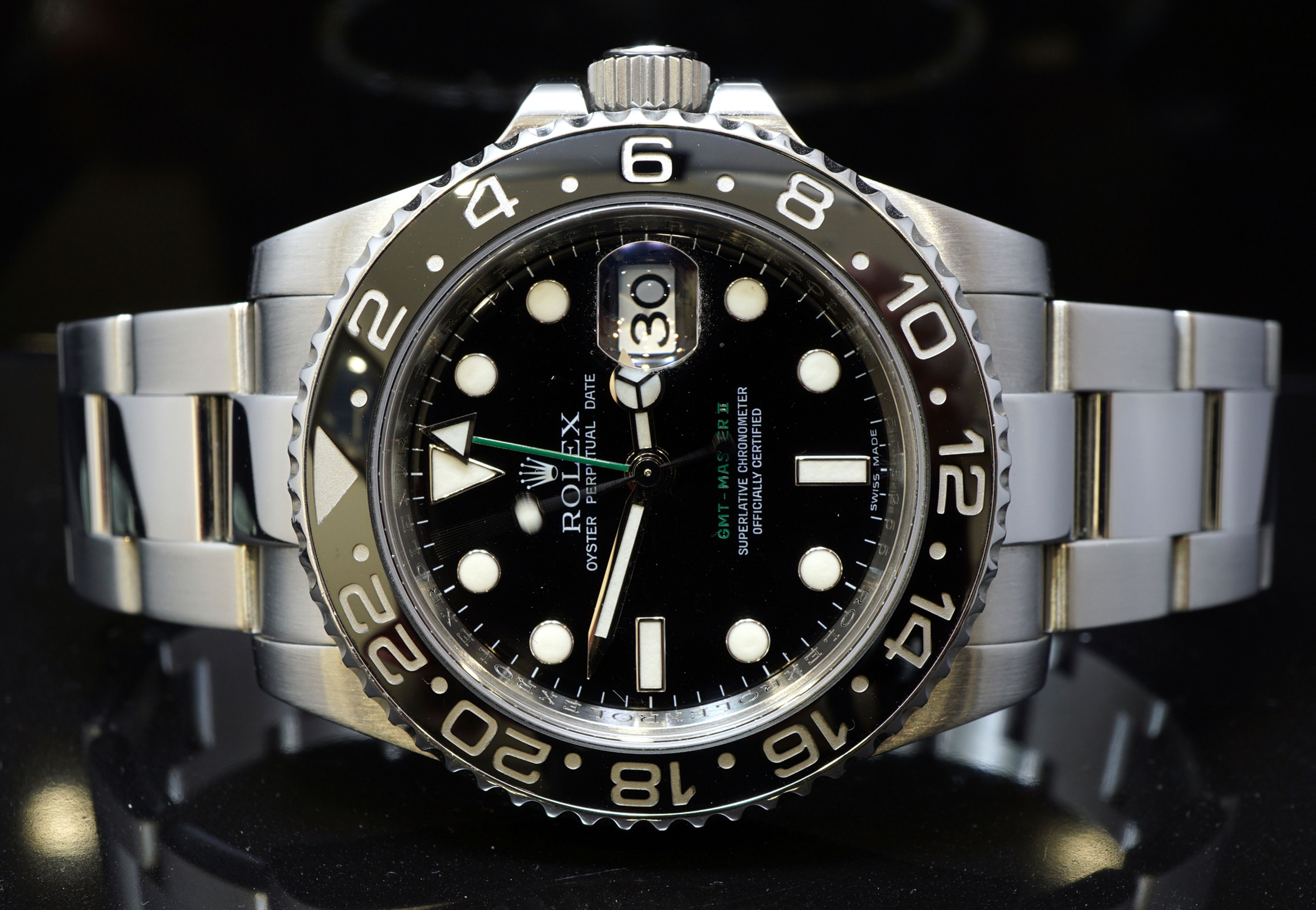 ROLEX 2008 GMT Master 2, 116710LN, Mint, Boxed