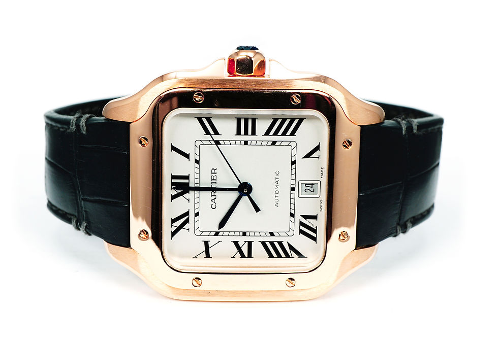 CARTIER 2021 Santos, WGSA0019, 18ct Rose Gold, Box & Papers