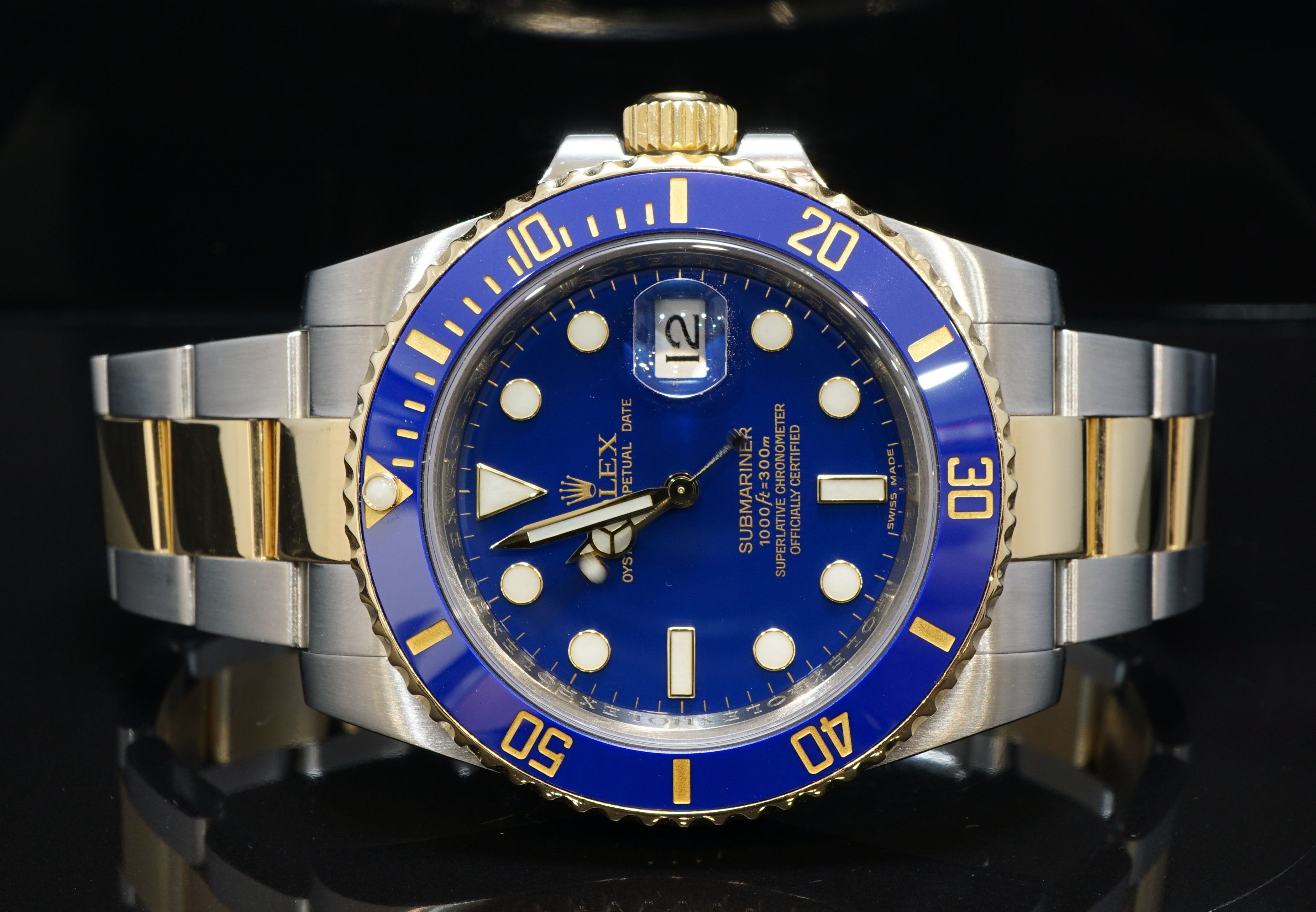 ROLEX 2010 Submariner, Steel & Gold, 116613LB, Box & Papers