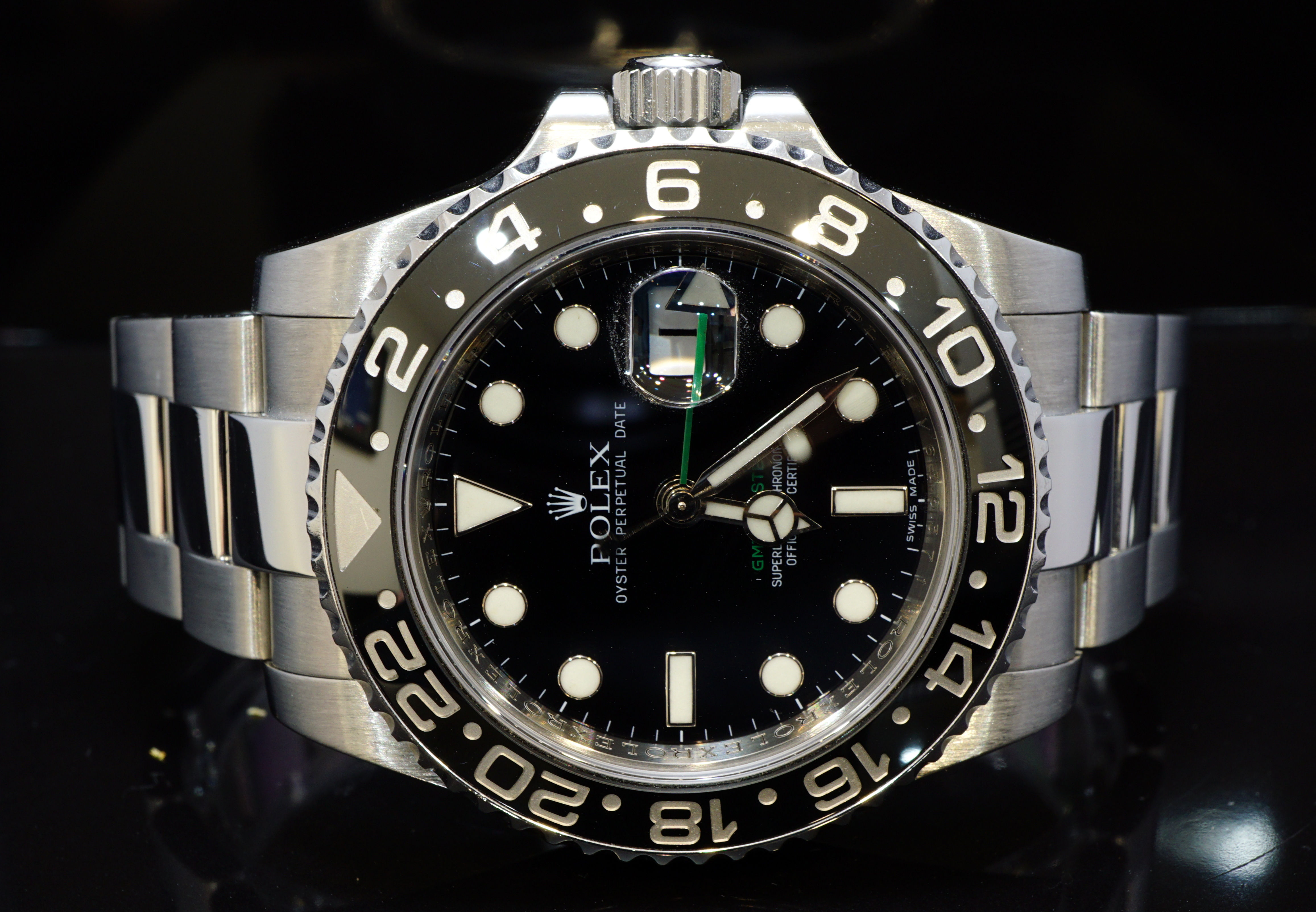 ROLEX 2010 GMT Master II, Steel, 116710LN,MINT, Box & Papers