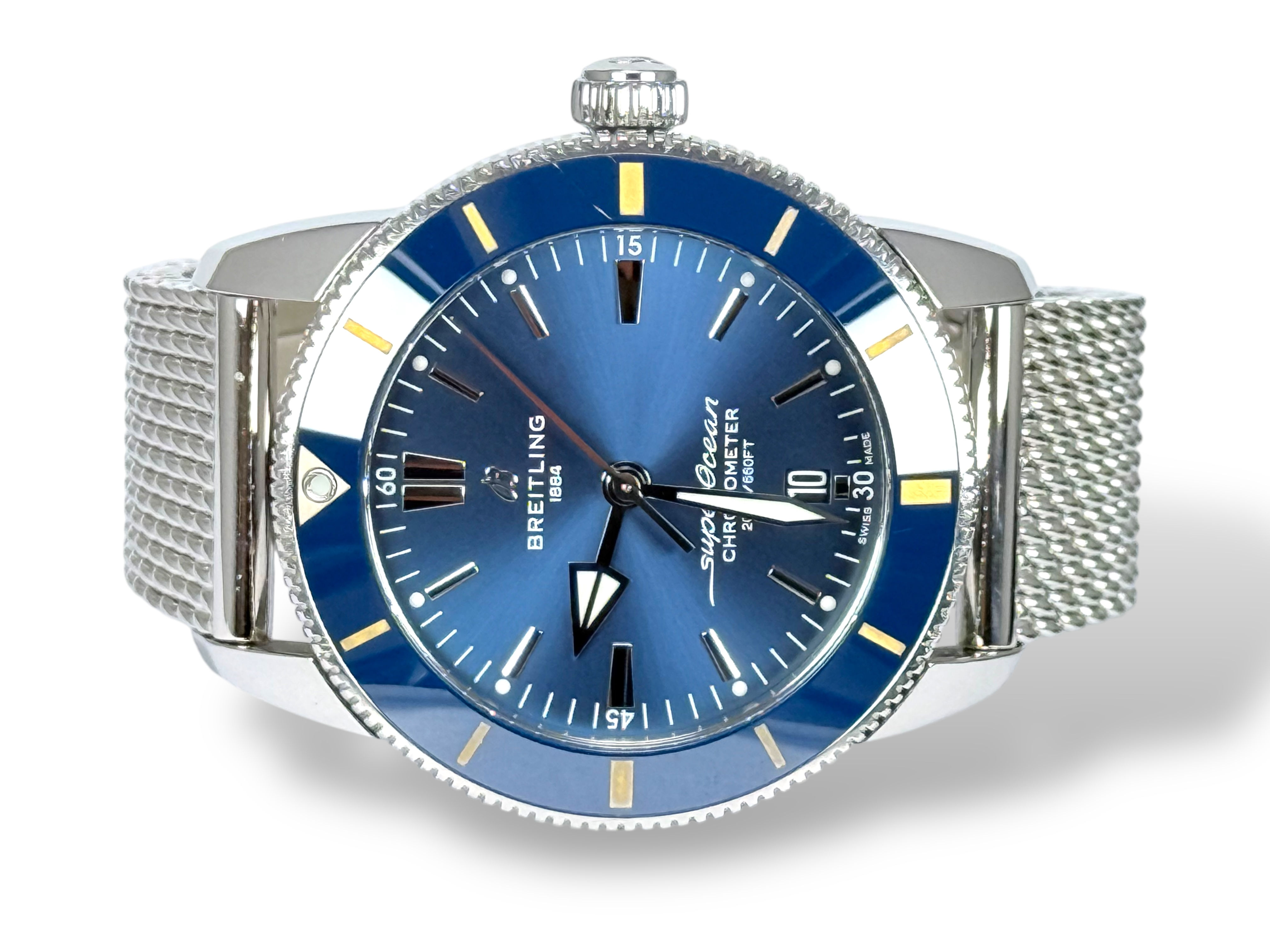 BREITLING 2021 SuperOcean Heritage 44, AB2030, Blue, 44mm, Box & Papers