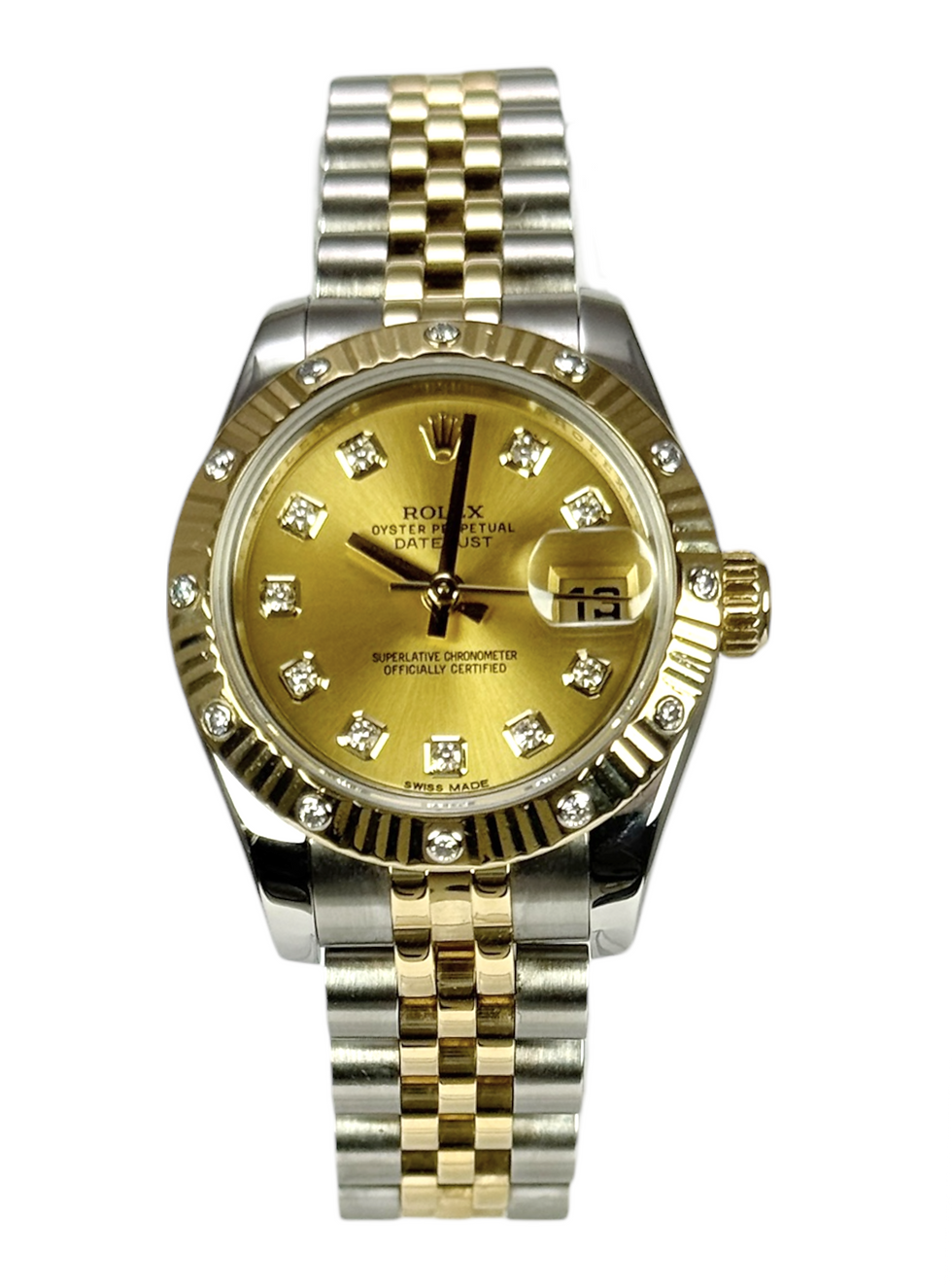 Thumbnail: ROLEX 2012 Datejust 26, 179313, Diamond Dial & Bezel, Jubilee, Box & Papers