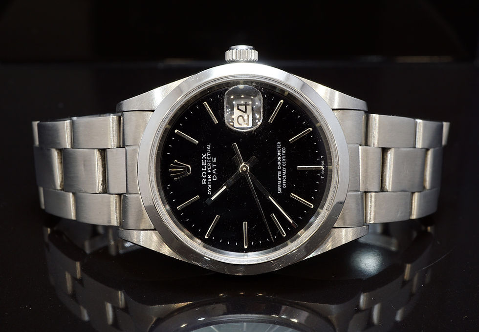 ROLEX 1989 34mm Date, Black Baton, 15200, Boxed