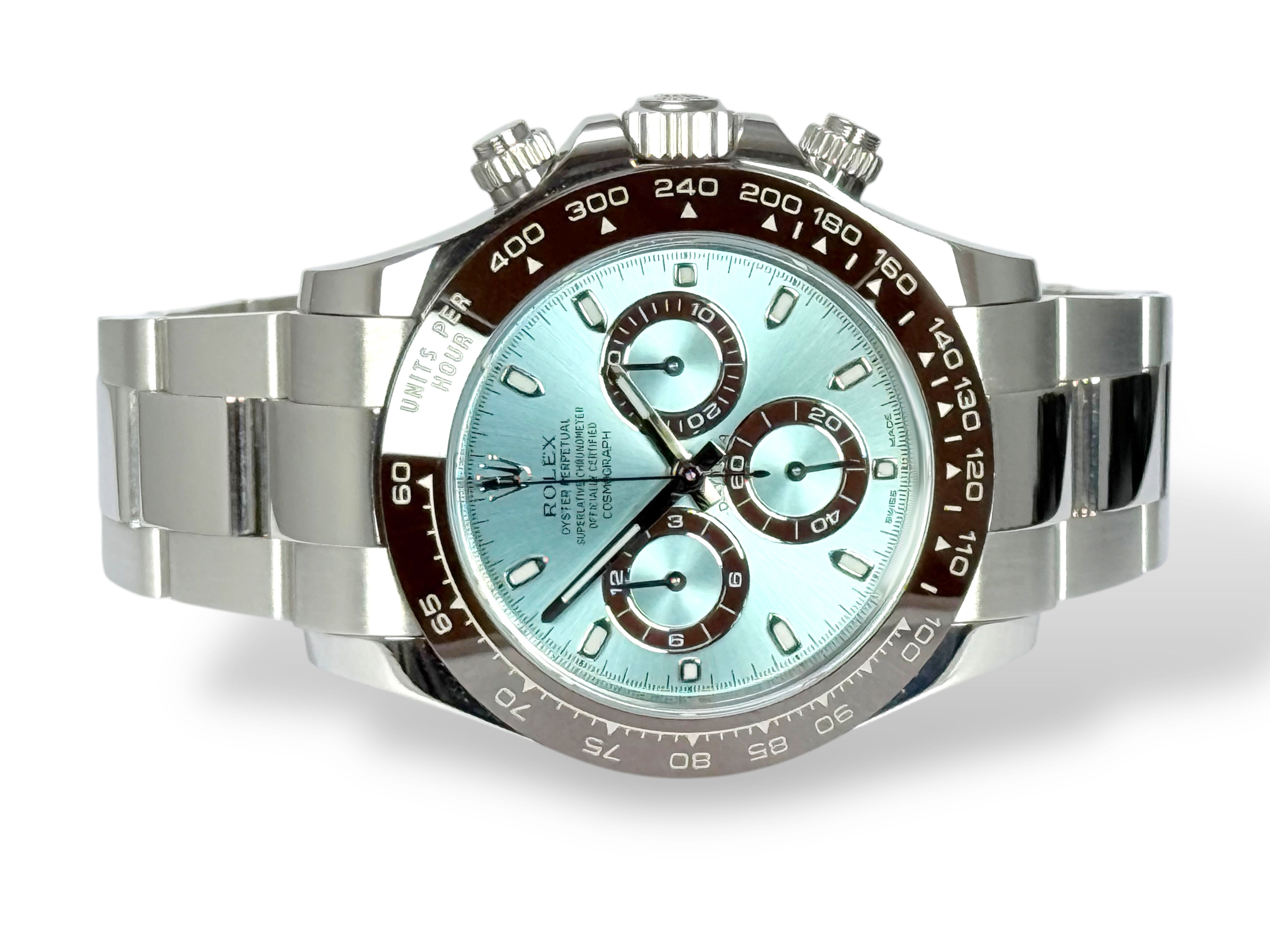 ROLEX 2017 Daytona, 116506, Platinum, Ice Blue Dial, Box & Papers