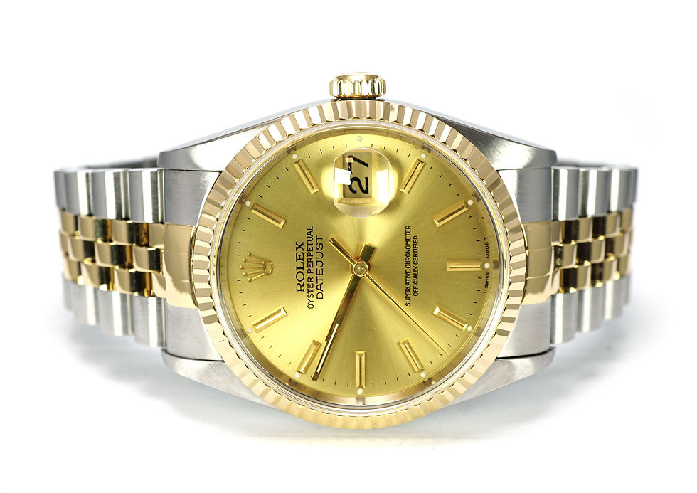 ROLEX 1994 Datejust 36, 16233, Champagne Baton, Jubilee, Box & Papers