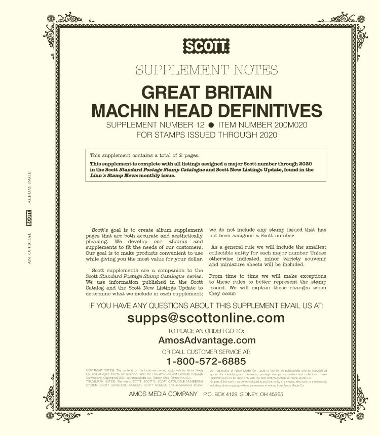 2020 Scott Great Britain Machins Supplement #12