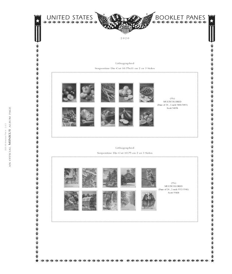 Thumbnail: 2020 Minkus All-American US Booklet Pane Pt 4 Supplement