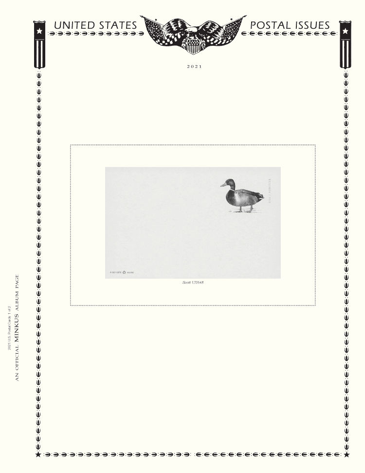 Thumbnail: 2021 Minkus US Post Cards Supplement