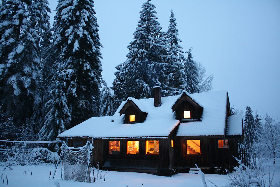 Our house in the snow.
