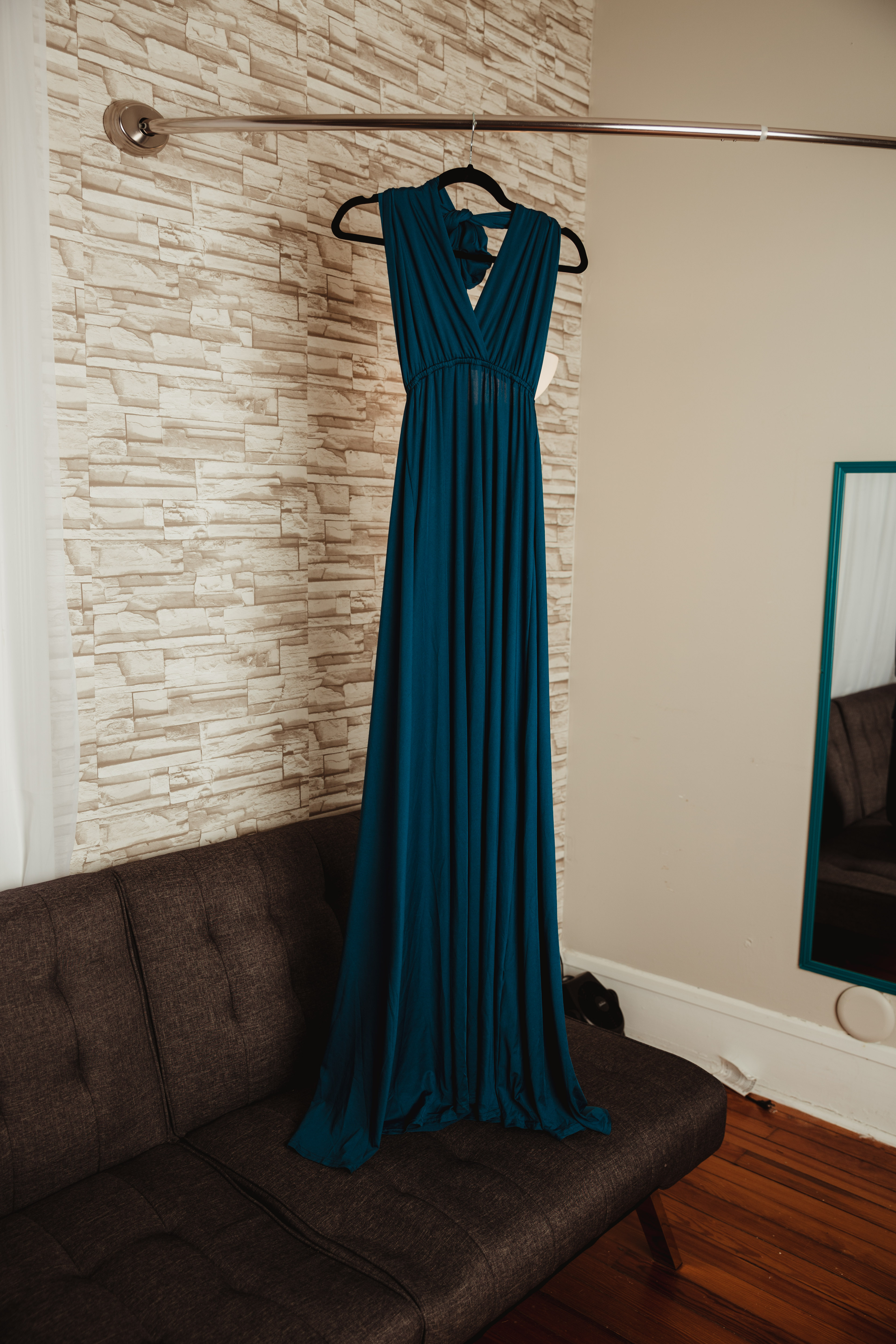 Dark Teal Maternity Dress