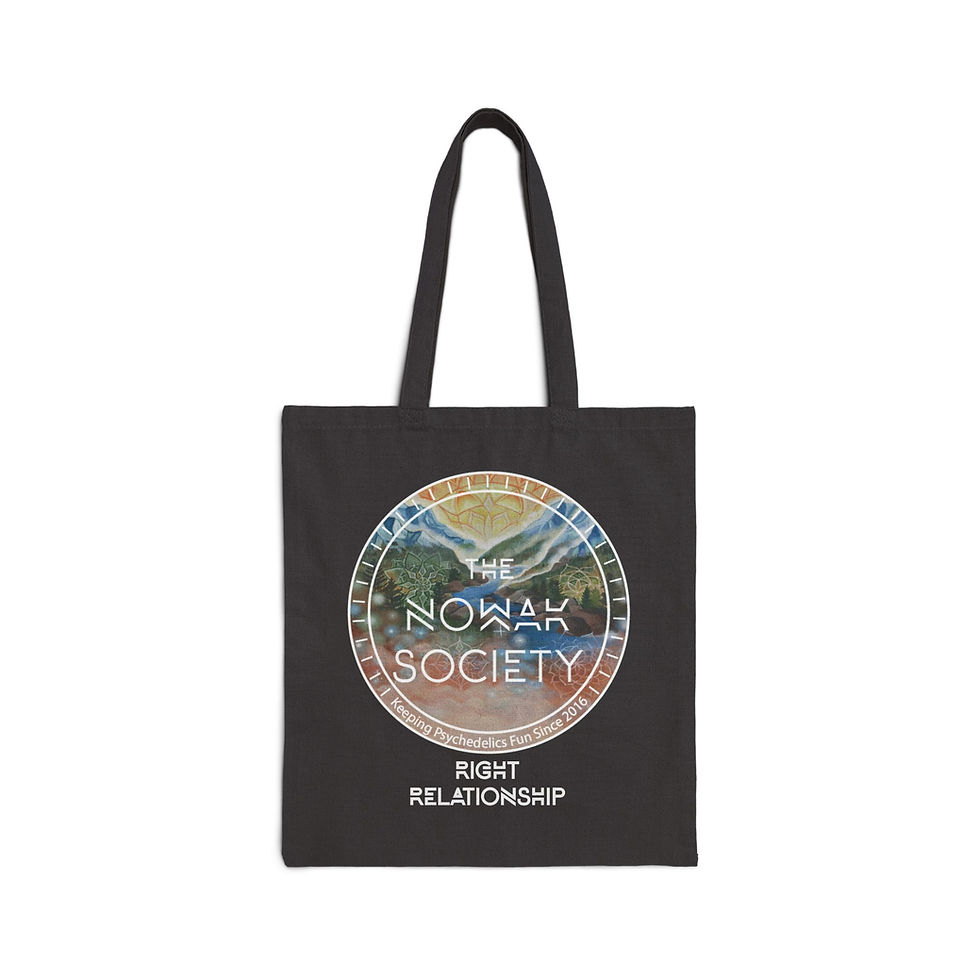 Thumbnail: Ten Year Tote Bag — The Nowak Society Graphic Canvas Tote (Black)