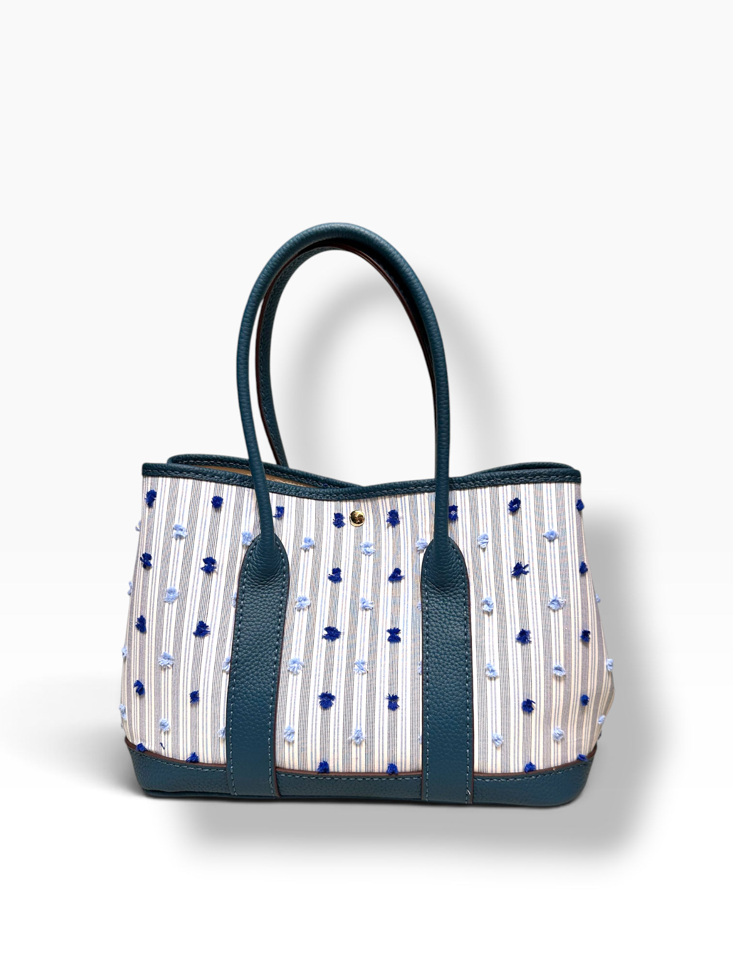 Renee Blue in textured CUT TINSEL fabric