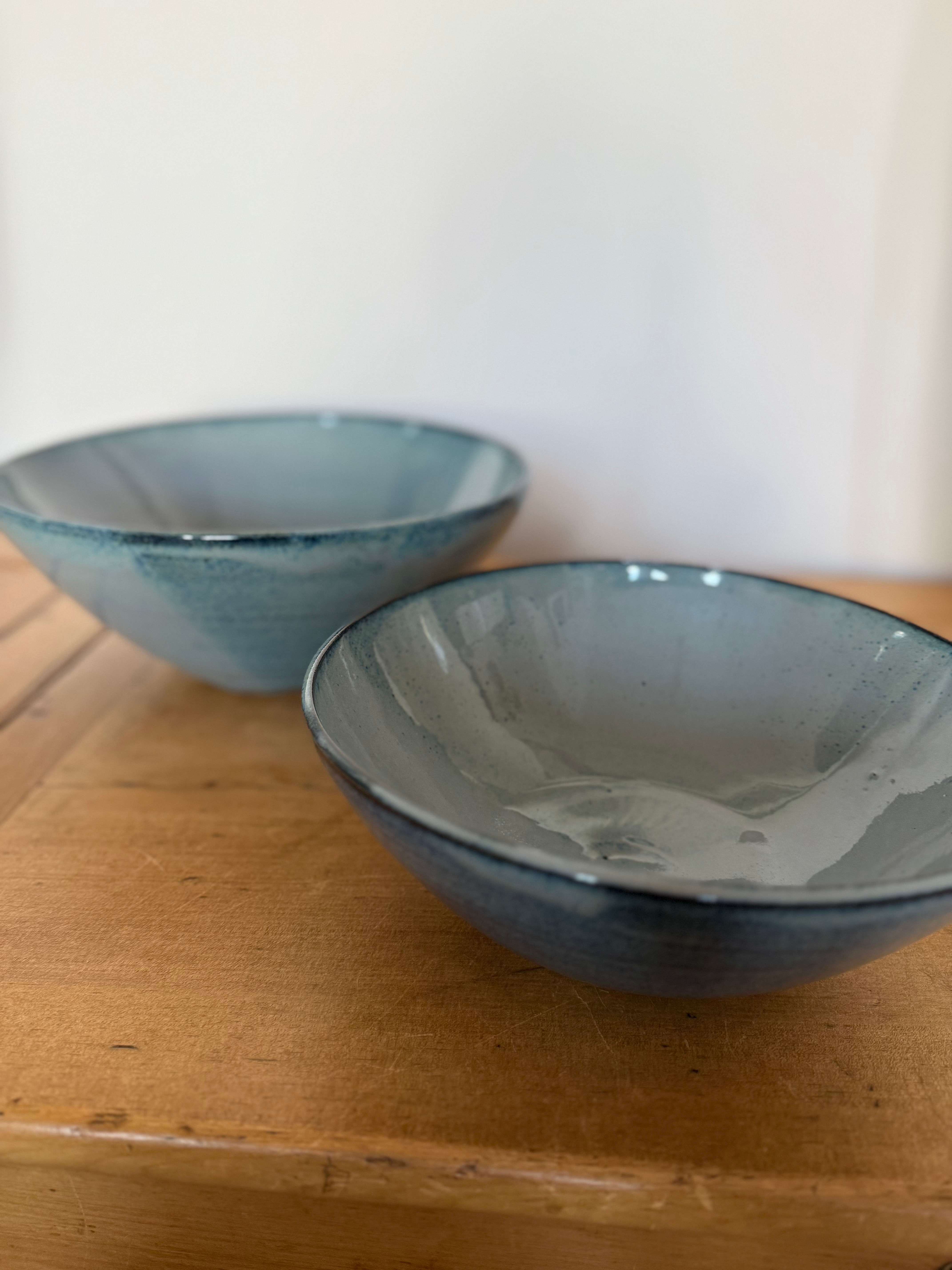 Pair of stoneware bowls