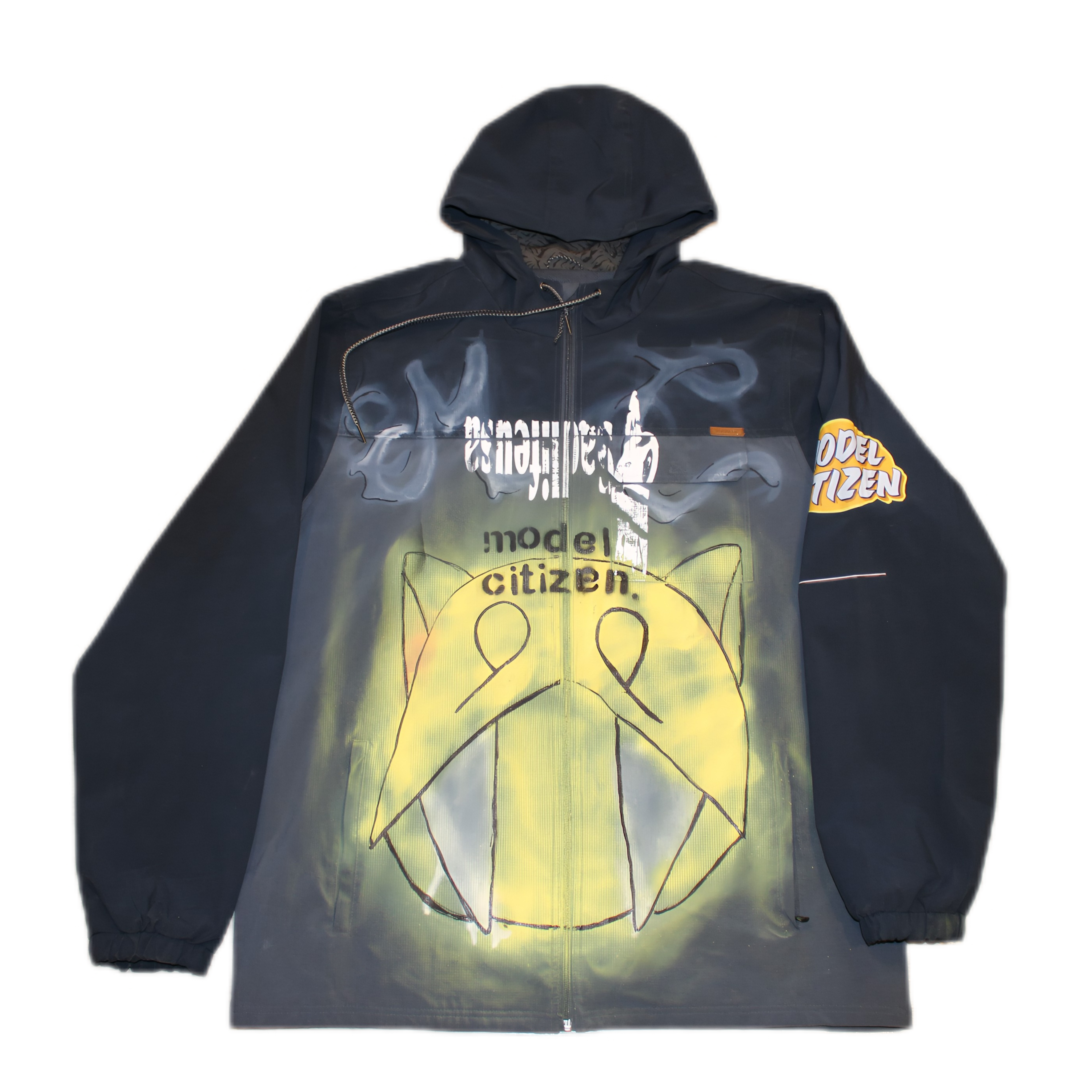 “last of da year” HANDPAINTED RAINCOAT