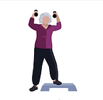 Step up avec haltères