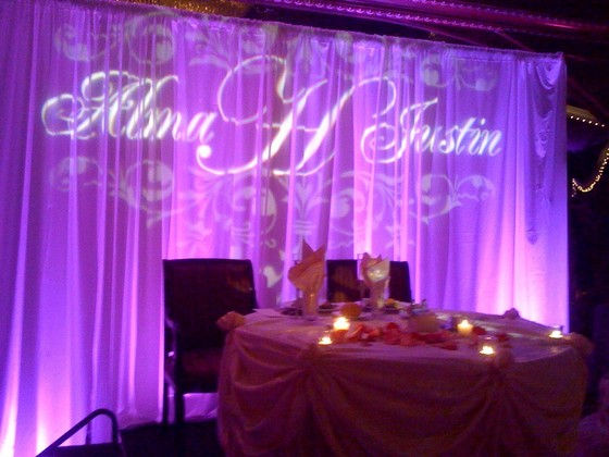 Gobo on drapery