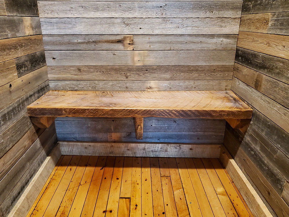 Barnwood Dressing Room with Bench