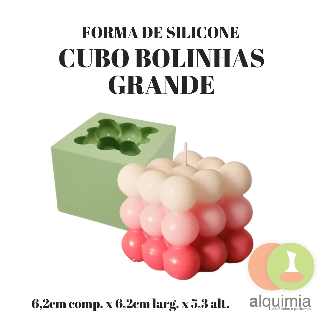 Cubo Bolinhas Grande - Forma de Silicone