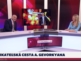 Podnikateľská cesta Artura Gevorkyana - exkluzívny rozhovor pre Ekonomika :24 v STVR s moderátorkou Slávkou Dvořákovou