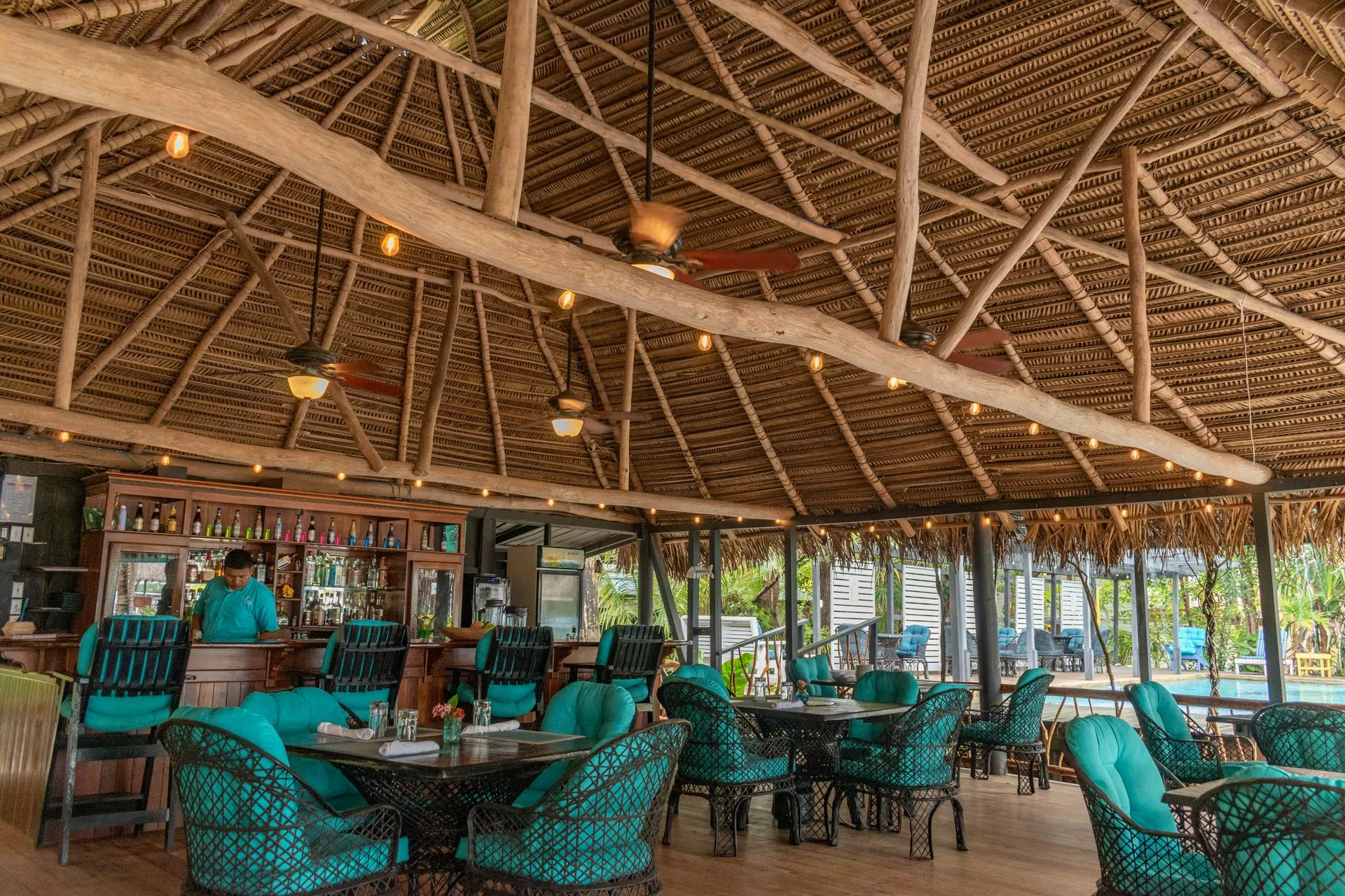 Dining options near Cashew Tree Cabana including Green Parrot’s Pelican’s Pub & Grill and Maya Beach Hotel Bistro
