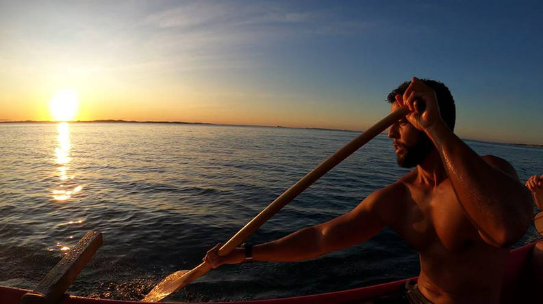 remando final de tarde em Salvador